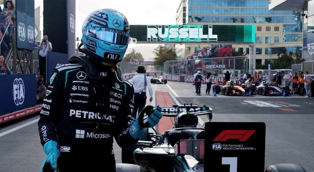 GP do Azerbaijão: Russell domina a pole e Bortoleto inicia 17º; veja grid completo
