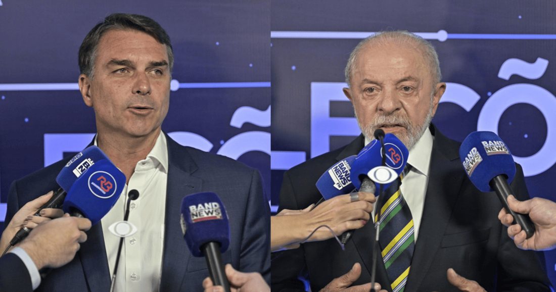 Flávio Bolsonaro e Lula debatem segurança e futuro político no primeiro encontro do 2º turno